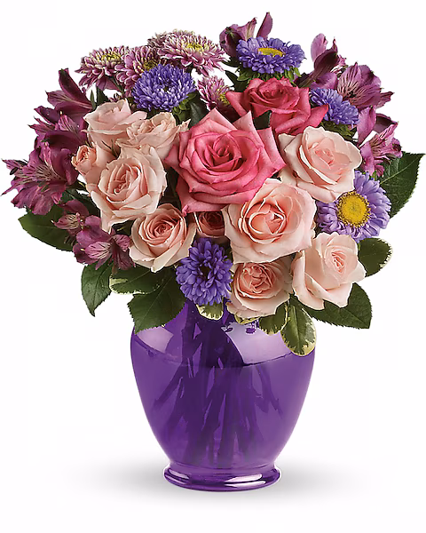 Teleflora's Purple Medley Bouquet with Roses
